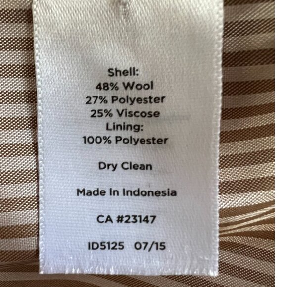 Talbots Wool Blend Button Front Blazer In Red Size 14 - Picture 15 of 15